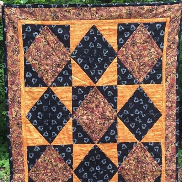 NWT HandCrafted Fall Color Quilt - Picture 5 of 16